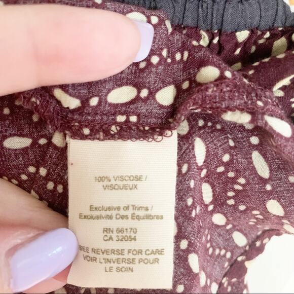 Free People Multicolor Print Boho V Neck Tunic Top Small - Picture 5 of 5